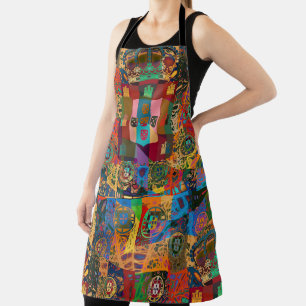 Portuguese folk art design apron