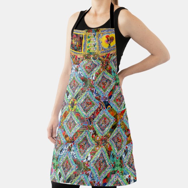 Portuguese folk art design apron (Insitu)