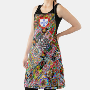 Portuguese folk art design apron