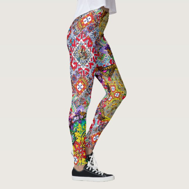 Portuguese folk art design leggings (Right)