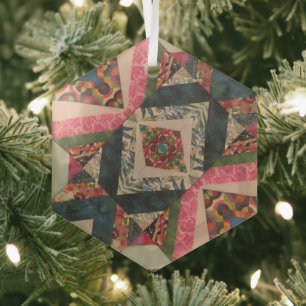 Portuguese folk art glass tree decoration