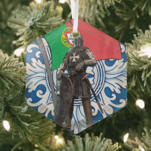 Portuguese folk art glass tree decoration