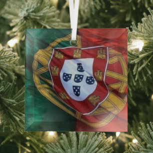 Portuguese folk art glass tree decoration