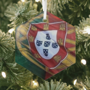 Portuguese folk art glass tree decoration