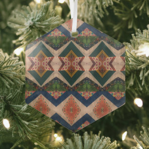 Portuguese folk art glass tree decoration
