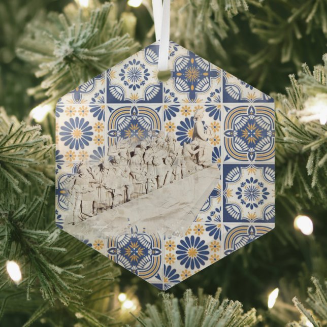 Portuguese folk art glass tree decoration (Insitu)