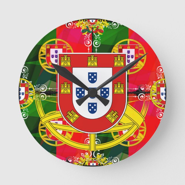 Portuguese folk art round clock (Front)