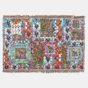 Portuguese folk artThrow Blanket
