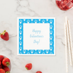 Portuguese folk heart in blossom pattern napkin