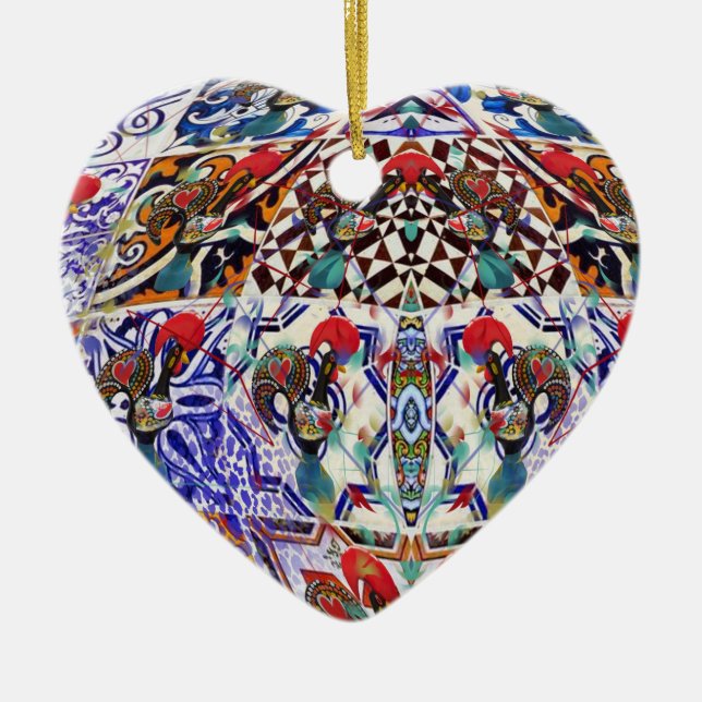 Portuguese folk music ceramic tree decoration (Front)