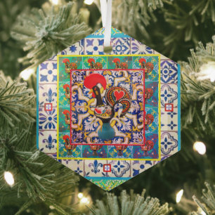 Portuguese folk music glass tree decoration