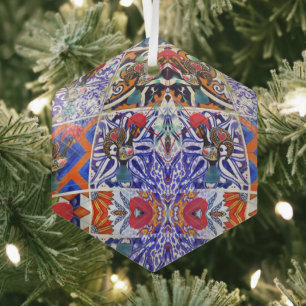 Portuguese folk music glass tree decoration