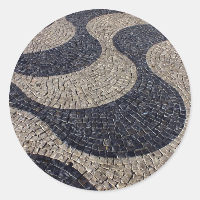 Portuguese footwear classic round sticker (Front)