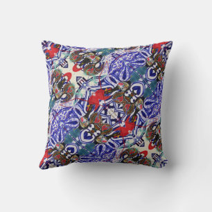 Portuguese Galo de Barcelos, designs throw pillow