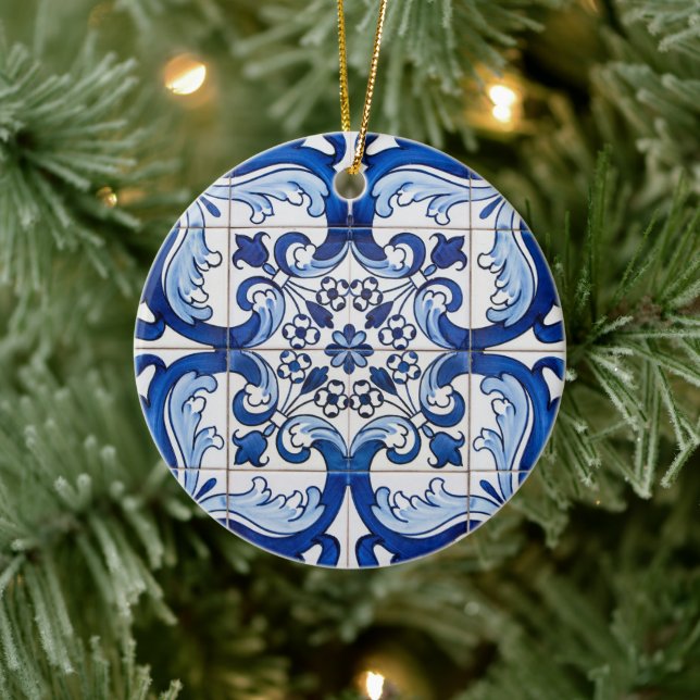 Portuguese Glazed Tiles Ceramic Tree Decoration (Tree)