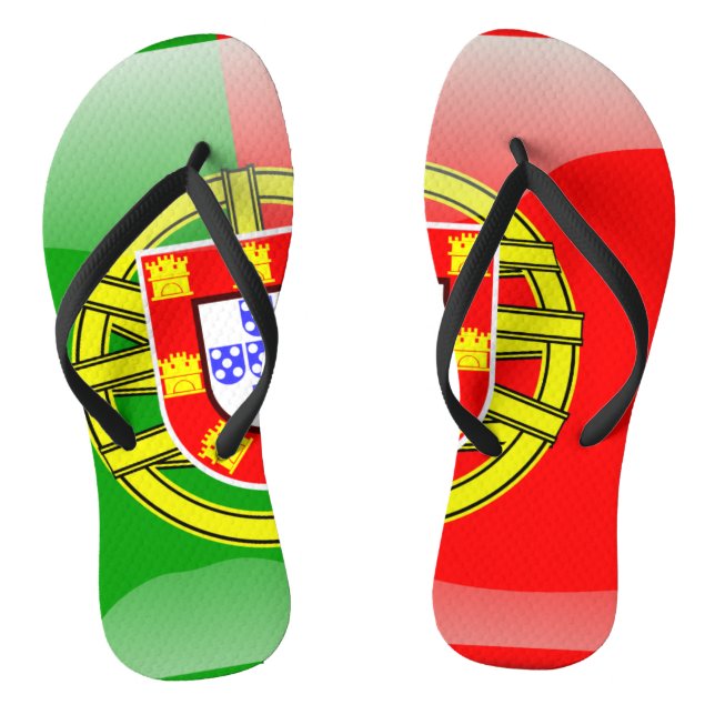 Portuguese glossy flag flip flops (Footbed)