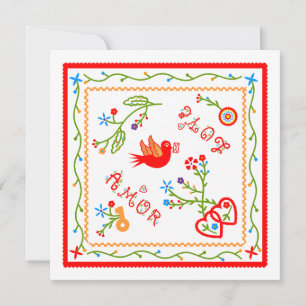 Portuguese handkerchiefs wedding anniversary card