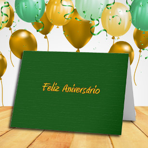 Portuguese Happy Birthday Card
