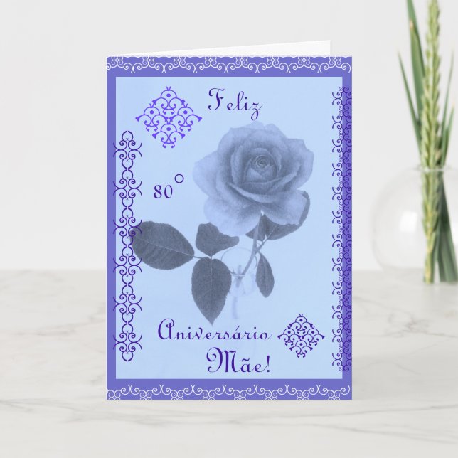 Portuguese: Happy Birthday Mum! Card (Front)