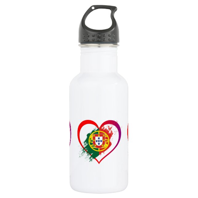 Portuguese heart 532 ml water bottle (Front)