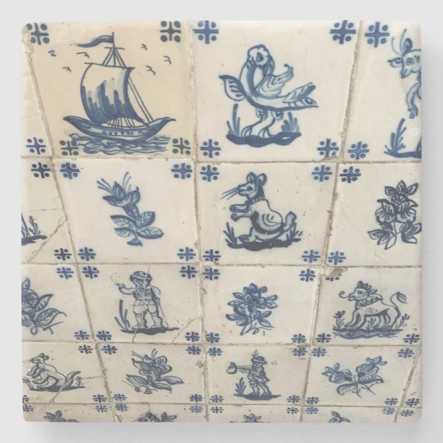 Portuguese Holiday Memento Stone Coaster (Front)