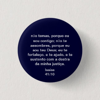 Portuguese Isaiah 41:10 3 Cm Round Badge
