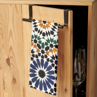 portuguese kitchen towels pattern azulejo mediterr