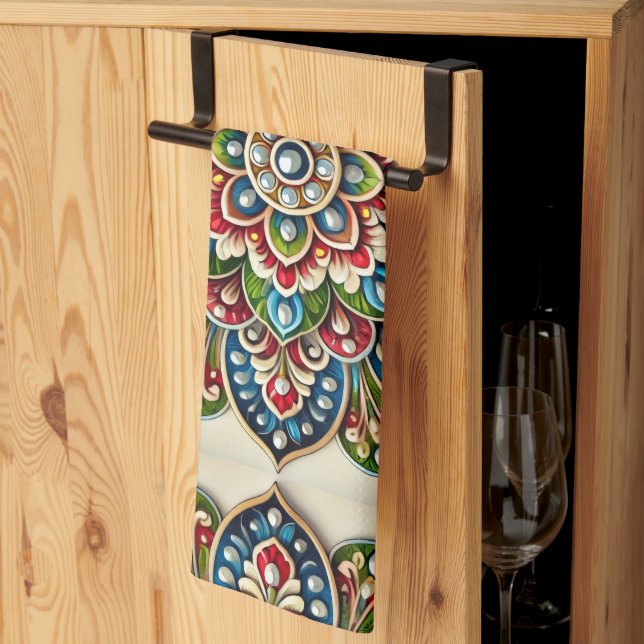 portuguese Kitchen Towels watercolor (Thirds Fold)