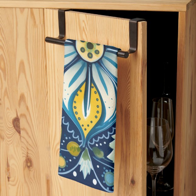 Portuguese Kitchen Towels watercolor (Thirds Fold)