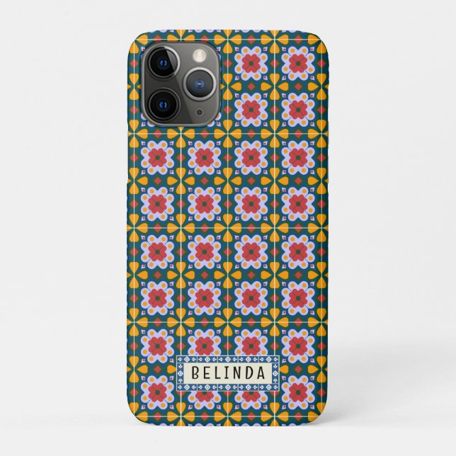 Portuguese Lisbon house tiles or azulejos Case-Mate iPhone Case (Back)