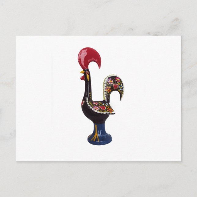 Portuguese Lucky Rooster Postcard (Front)