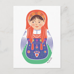 Portuguese Matryoshka Postcard
