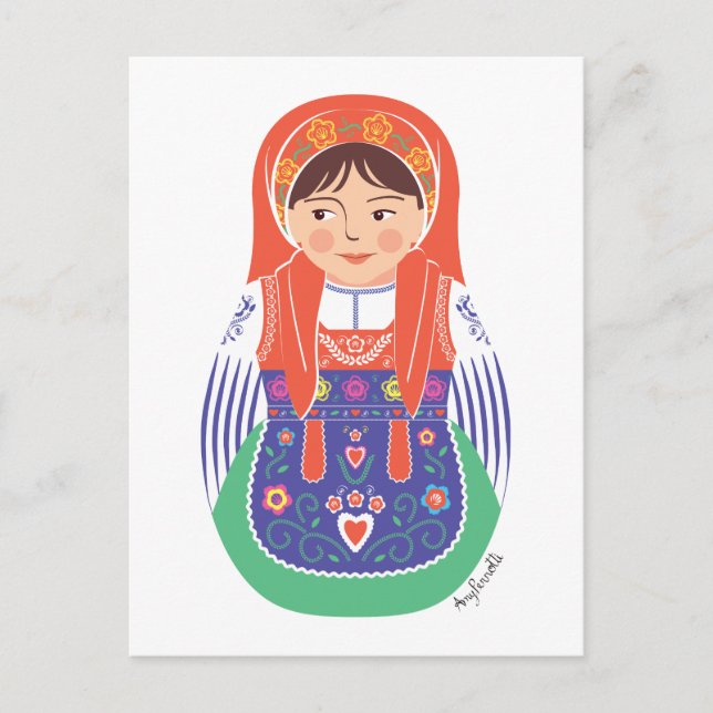 Portuguese Matryoshka Postcard (Front)