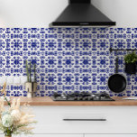 Portuguese Mediterranean Navy Blue White Azulejo Tile<br><div class="desc">Looking to add a touch of vintage charm to your home decor? Look no further than our stunning Azulejo Portuguese Mediterranean style pattern ceramic tiles! Featuring a beautiful navy blue design on a crisp white background, these tiles are the perfect addition to any fresh and seaside-inspired interior design. Whether you're...</div>