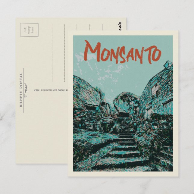 Portuguese Monsanto traditional village Postcard (Front/Back)