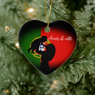 Portuguese motherhood ceramic tree decoration