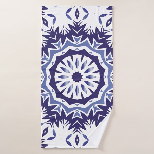 Portuguese ornamental azulejo ceramic. minimum bath towel (Bath Towel)