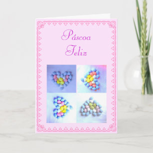 Portuguese: Ovos de Páscoa / Easter eggs Holiday Card