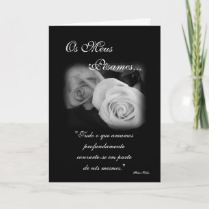 Portuguese: Pesames a preto e branco Card
