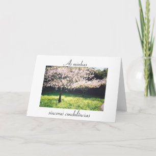 Portuguese: Pêsames /frase inspiracional/ sympathy Card
