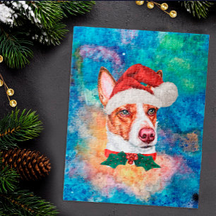 Portuguese Podengo Breed Dog Christmas Jigsaw Puzzle
