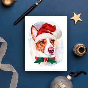 Portuguese Podengo Christmas Gifts For Dogs Lovers Holiday Postcard