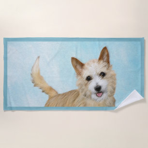 Portuguese Podengo Pequeno Painting - Original Art Beach Towel
