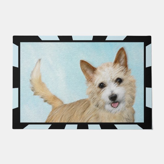 Portuguese Podengo Pequeno Painting - Original Art Doormat (Front)