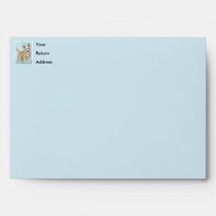 Portuguese Podengo Pequeno Painting - Original Art Envelope