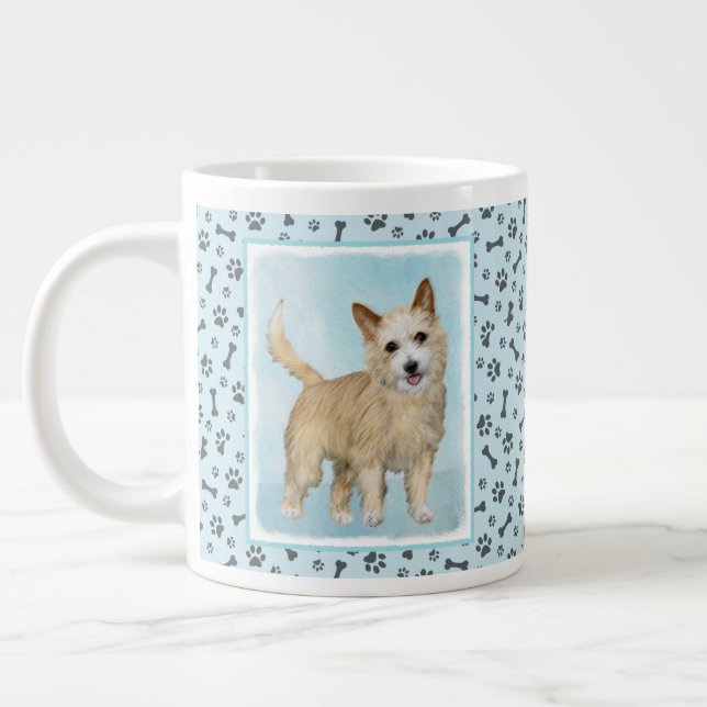 Portuguese Podengo Pequeno Painting - Original Art Large Coffee Mug (Left)