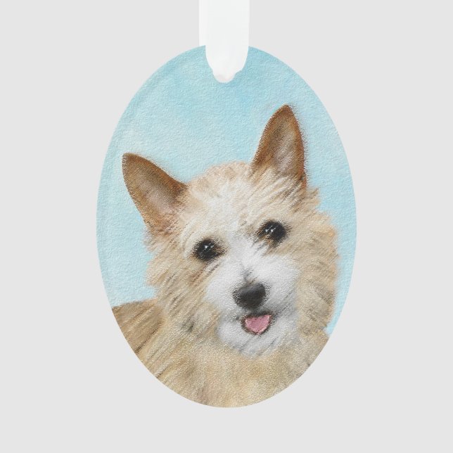 Portuguese Podengo Pequeno Painting - Original Art Ornament (Front)