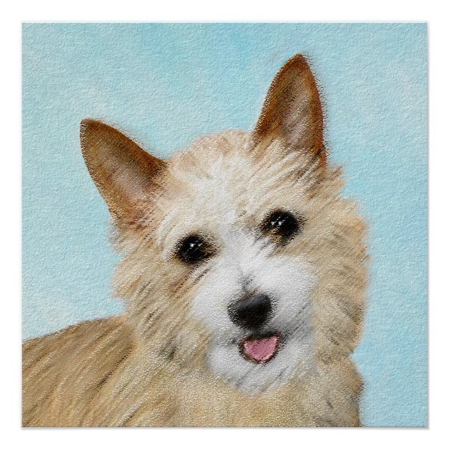 Portuguese Podengo Pequeno Painting - Original Art Poster (Front)