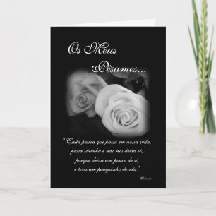Portuguese: Poem of Condolences Card