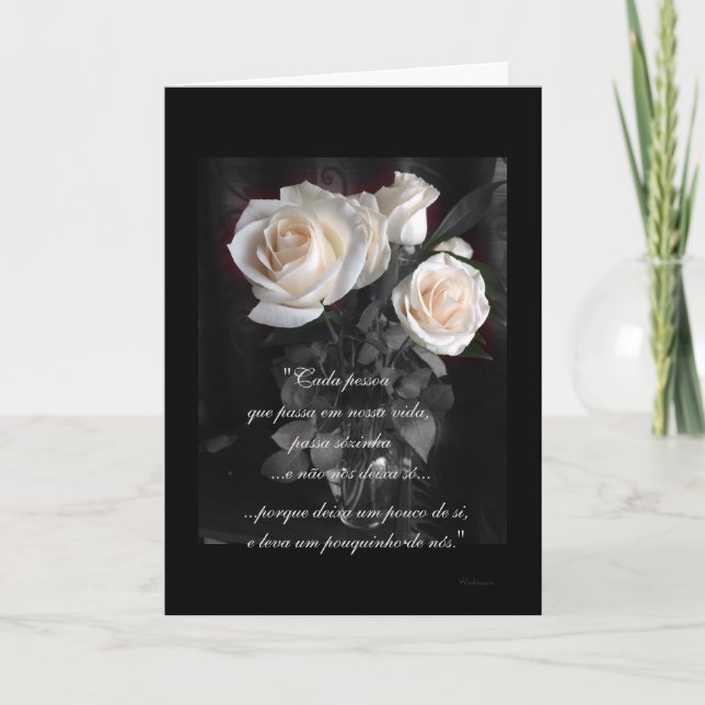 Portuguese: Poema de Condolencias Card (Front)